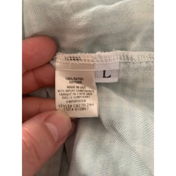 Cloth & stone womens large blue plaid dress shift sleeveless white - Picture 8 of 9